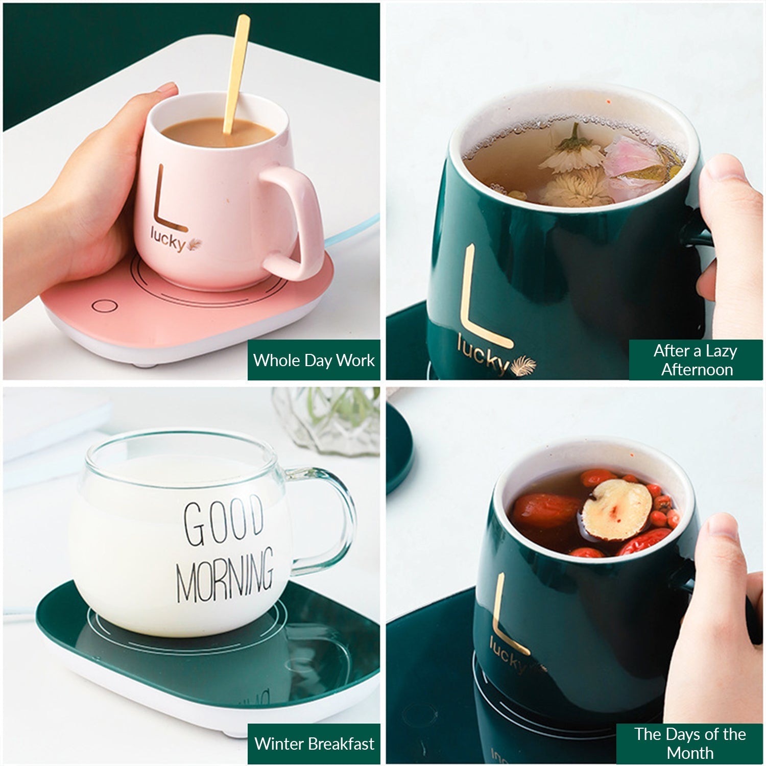 Hot Selling Smart Temperature Control Electric Cup Direct Deal Gift Set Matte Ceramic 55 Degree Mug