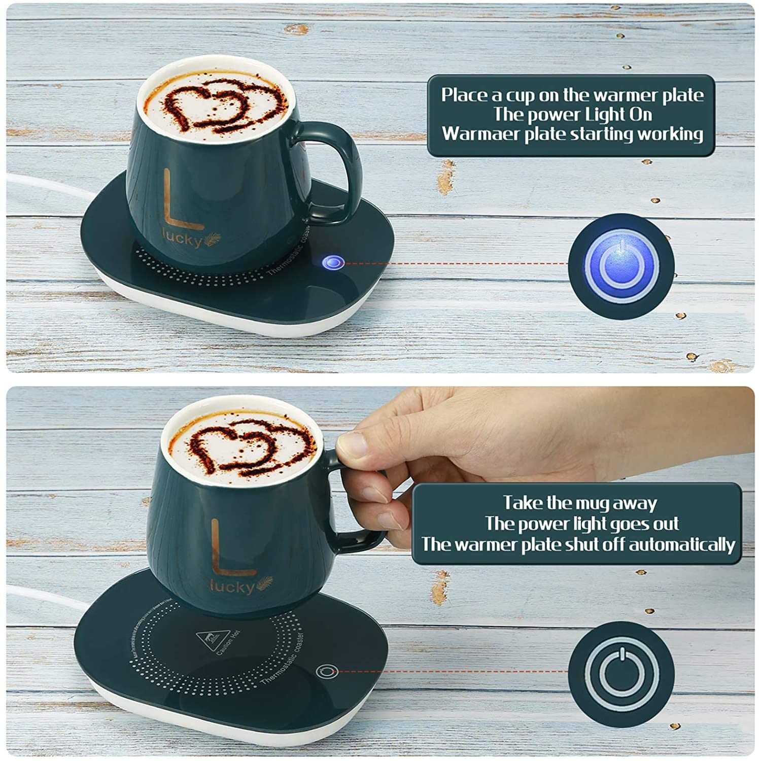 Hot Selling Smart Temperature Control Electric Cup Direct Deal Gift Set Matte Ceramic 55 Degree Mug