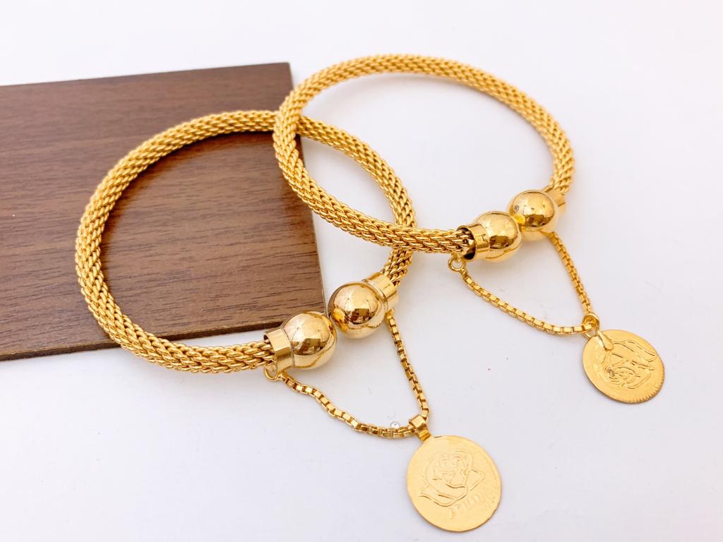 Beautiful Design Real Gold Polish Bangles & Fancy Jewelry Box Free❤️