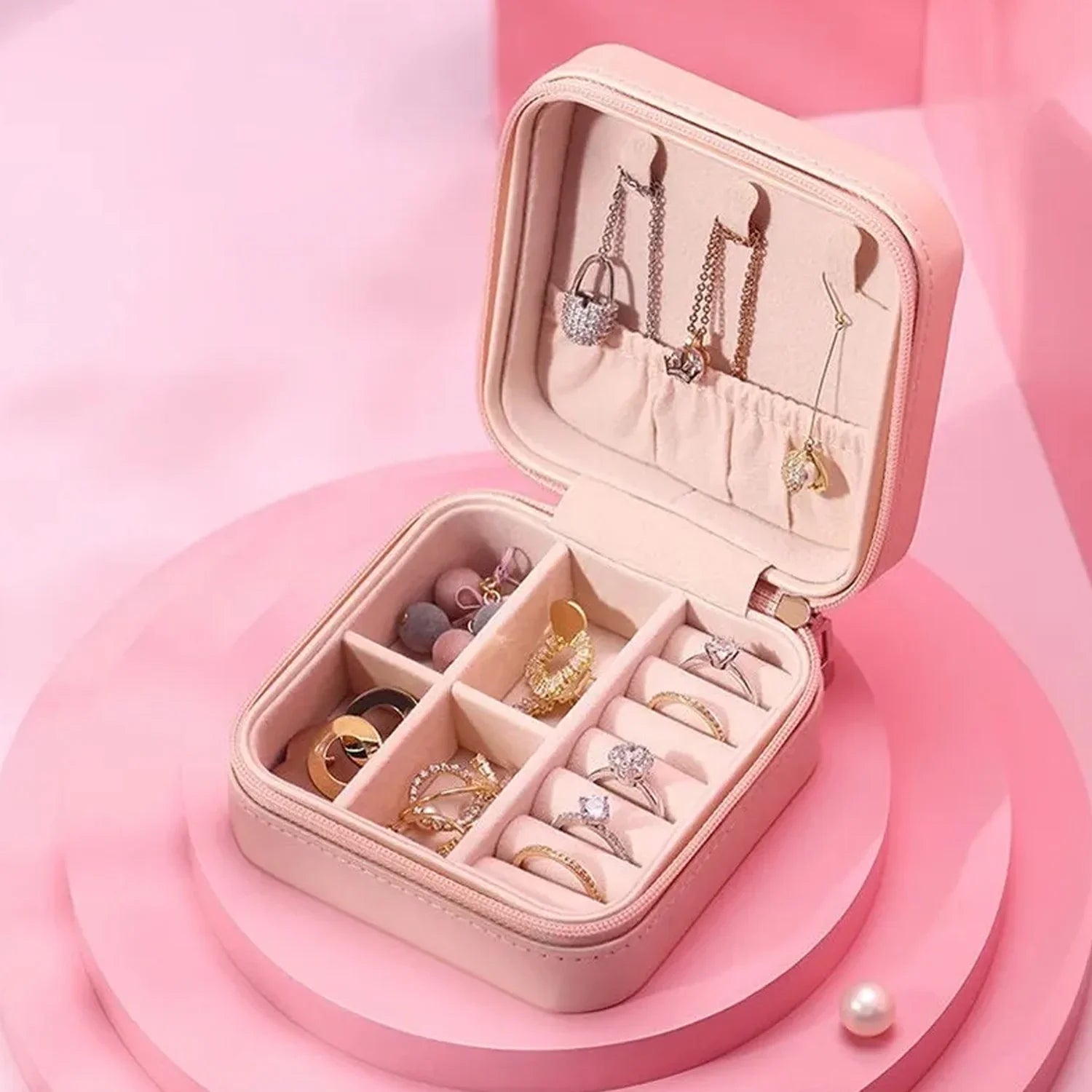 Jewellery Box for Travelling Leather Box PU Leather Jewellery Box , Organizer Storage Holder Boxe
