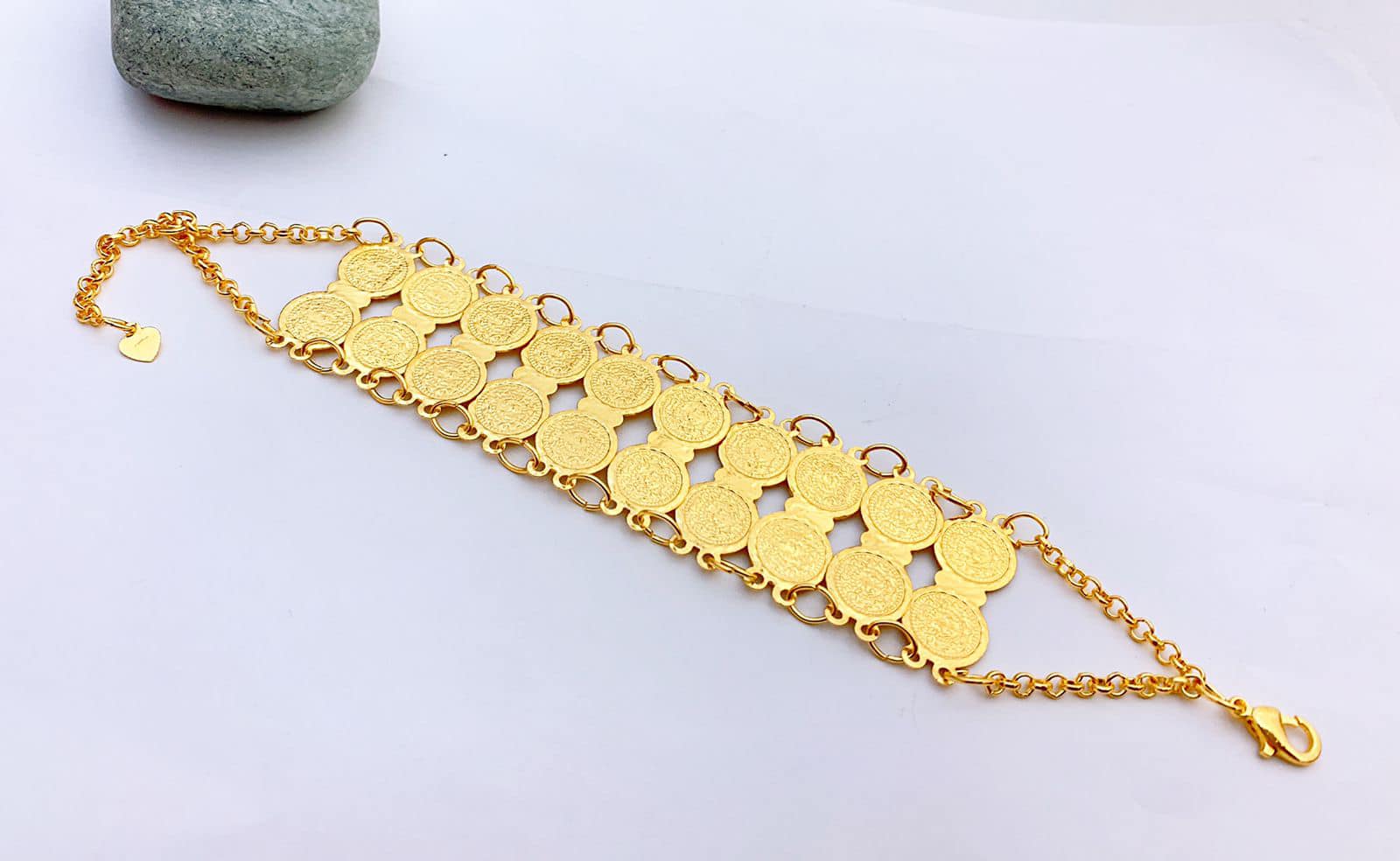 Super Stylish Gold Plated Bracelet Design With Fancy Jewelry Box Free