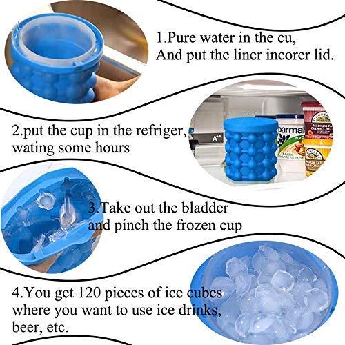 Magic Ice Cube Maker Genie Silicone Rubber Ice Tray Mold