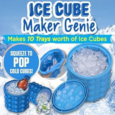 Magic Ice Cube Maker Genie Silicone Rubber Ice Tray Mold