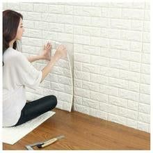 (Pack Of 4) 3D Brick Wall Panel Sheets 8mm Thick 70x77cm White