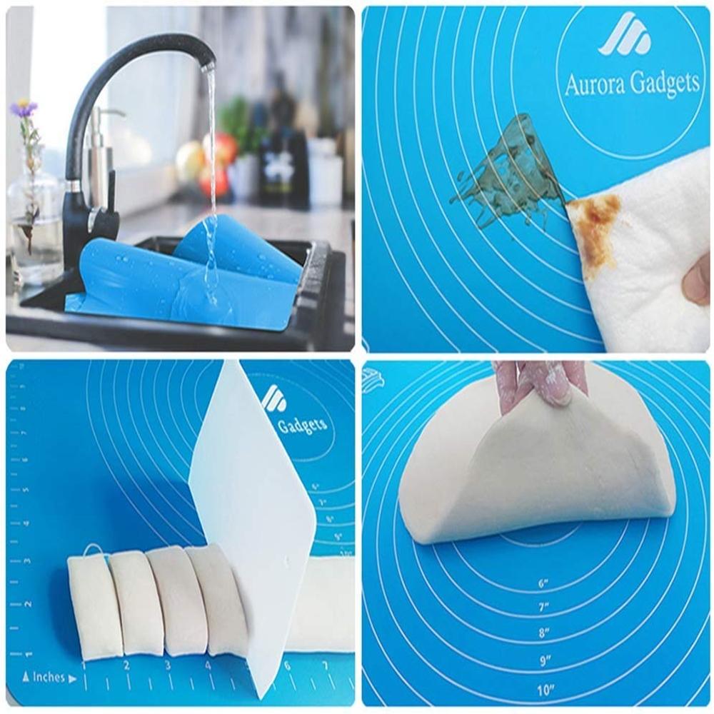 Silicone roti mat for Kitchen Reusable Non-Stick Kneading Dough Mat Bakery Measuring Mat Easy to Clean Silicone Mat