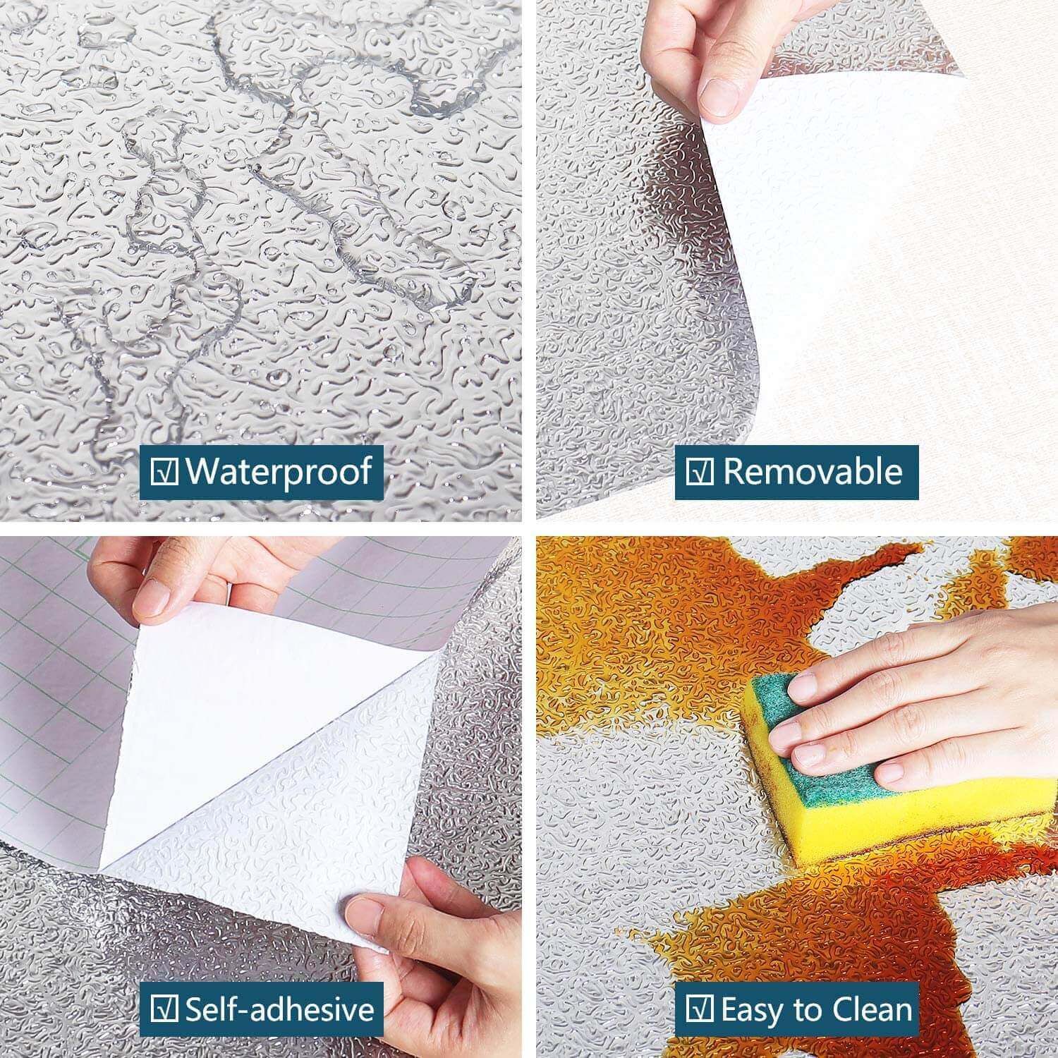 ✅ Pack Of 3 Roll ✅Self Adhesive Kitchen Oil Proof Waterproof Kitchen Aluminum Foil Roll