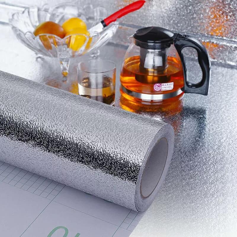 ✅ Pack Of 3 Roll ✅Self Adhesive Kitchen Oil Proof Waterproof Kitchen Aluminum Foil Roll