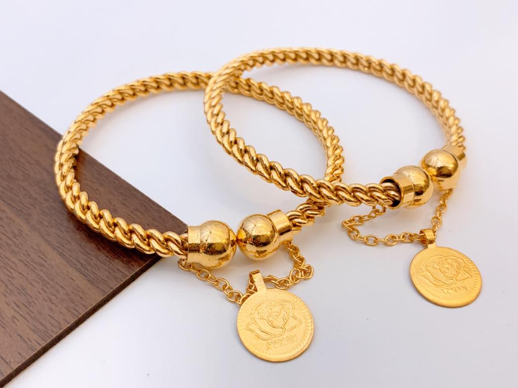 Right Choice 24k Gold Plated Traditional Bangles With Fancy Jewelry Box Free